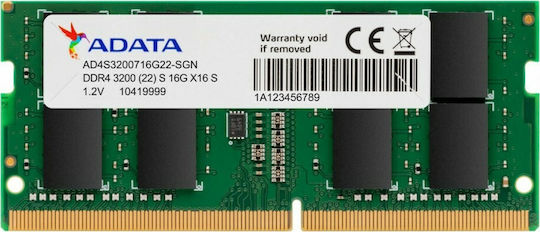 Adata Premier DDR4 with Module 1x16GB and Speed 3200 for Laptop AD4S320016G22-SGN view 2