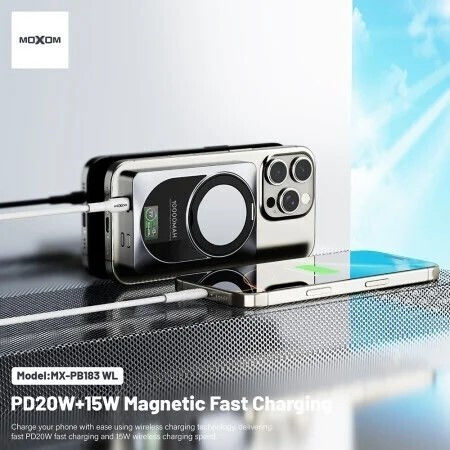 Moxom MX-PB183 Power Bank 10000mAh 15W Gray view 3