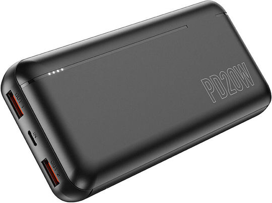 Lamtech Power Bank 20000mAh 22.5W with 2 USB-A Ports and 2 USB-C Ports Power Delivery / Quick Charge 3.0 Black view 3