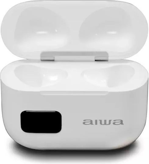 Aiwa EBTW-100 Earbud Bluetooth Handsfree Earphones with Charging Case White view 4