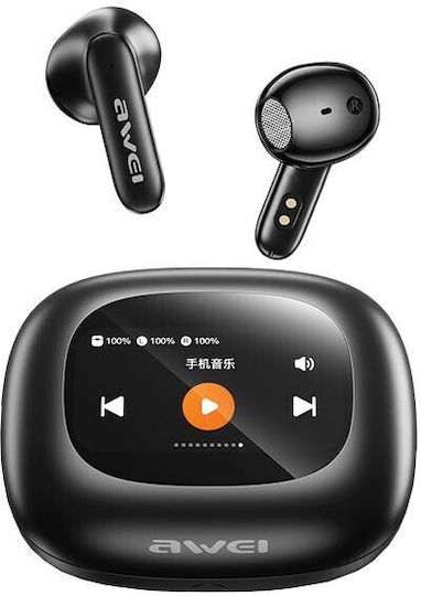 Awei TP97 In-ear Bluetooth Handsfree Earphones with Charging Case Black view 1