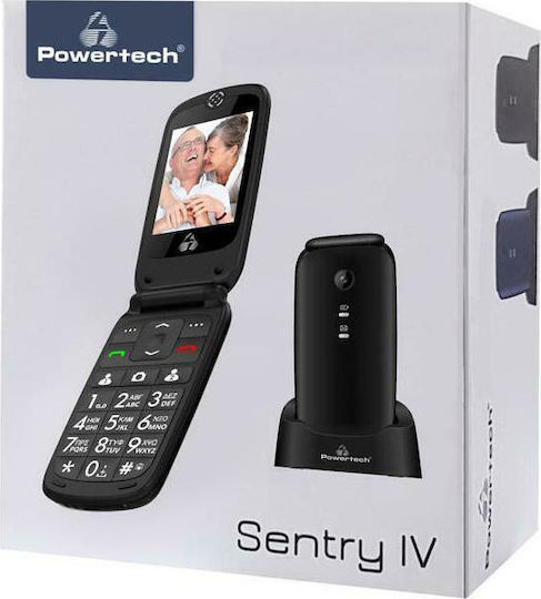 Powertech Sentry IV Dual SIM Mobile with Large Buttons (Greek Menu) Blue view 3
