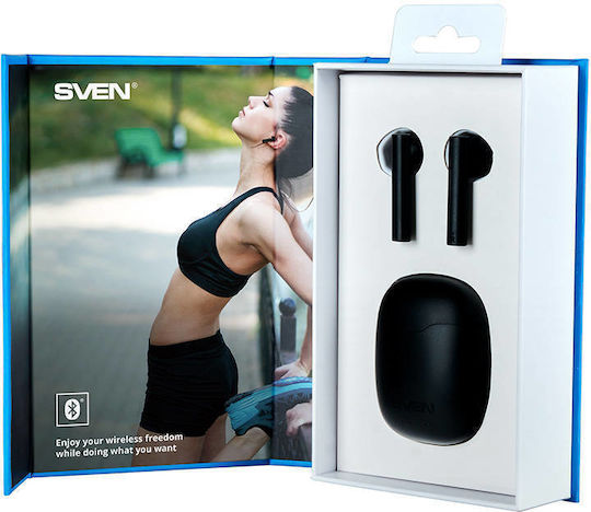 Sven E-717BT Earbud Bluetooth Handsfree Earphones with Charging Case Black view 3