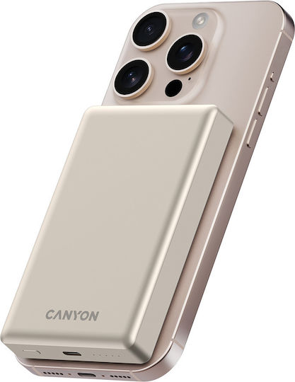 Canyon OnPower 510 MagSafe 10000mAh 20W with USB-C Port Power Delivery Beige view 6