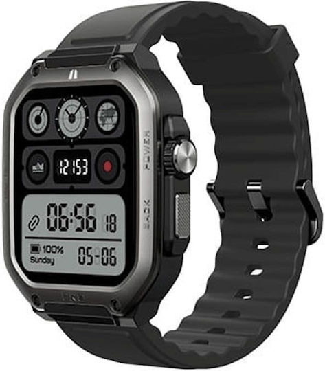 Egoboo GeoLander Smartwatch with Heart Rate Monitor (Black)