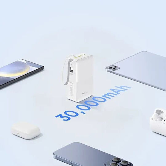 Baseus EnerFill Bipow 2 Pro Power Bank 30000mAh 22.5W Power Delivery / Quick Charge 3.0 White view 3