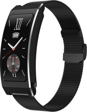 K7 1.14 Inch Tft Screen Smart Call Bracelet Bt Call Heart Rate Blood Pressure Blood Oxygen Strap:milanese Steel Strap Black