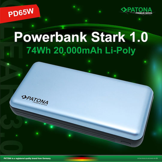 Patona Power Bank 20000mAh Blue view 3