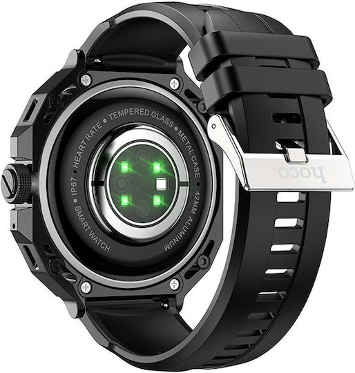 Hoco Y14 Smartwatch with Heart Rate Monitor (Black) vue 3