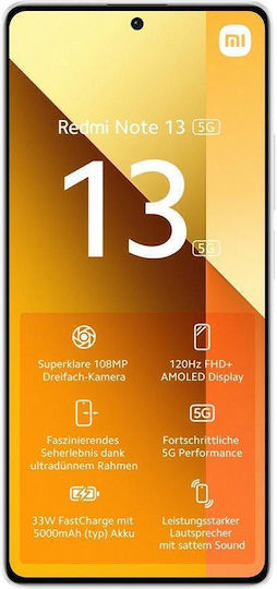 Xiaomi Redmi Note 13 5G Dual SIM (6GB/128GB) Arctic White view 2