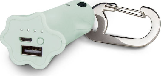 BuQu Ghost Power Bank 2500mAh with USB-A Port White view 2