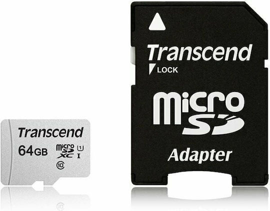 Transcend Transcend 300s microSDXC 64GB U1 V30 A1 UHS-I Speed Class 10 with Adapter view 3