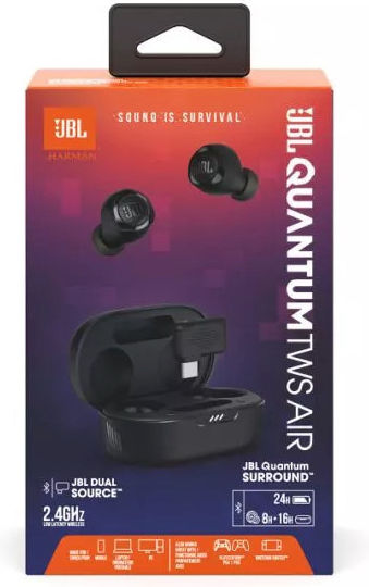 JBL Quantum TWS AIR In-ear Bluetooth Handsfree Earphones with Charging Case Black view 6