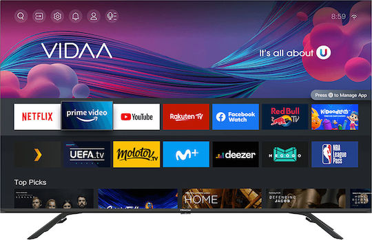 Hisense Smart Television 55" 4K UHD QLED 55E76GQTUK HDR (2021)