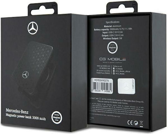 Mercedes-Benz MagSafe Power Bank 3000mAh 5W Black vista 2