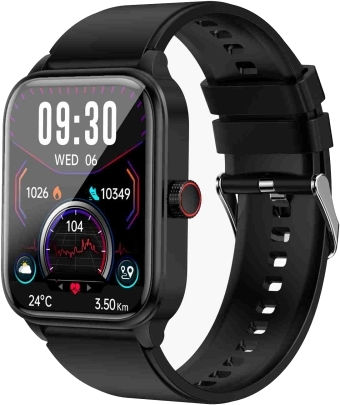 Et540 1.91 Inch Ip67 Waterproof Silicone Band Smart Watch Support Ecg Non-invasive Blood Glucose Measurement Black