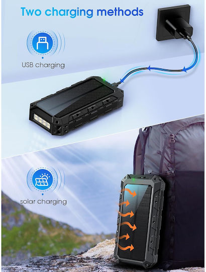 Solar Power Bank 49920mAh with 2 USB-A Ports and USB-C Port view 3