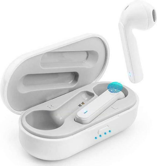 L8 Earbud Bluetooth Handsfree Earphones with Charging Case White view 3