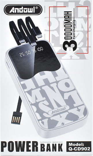 Andowl Q-CD902 Power Bank 30000mAh White view 2