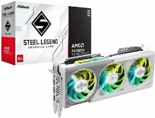 ASRock Radeon RX 9070 XT 16GB GDDR6 Steel Legend Graphics Card