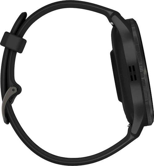 Garmin Venu 3 Stainless Steel 45mm Waterproof Smartwatch with Heart Rate Monitor (Slate Bezel With Black Silicone Band) view 6