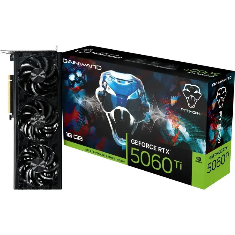 Gainward GeForce RTX 5060 Ti 16GB GDDR7 Python III V1 Graphics Card view 1