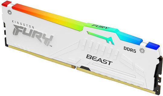 Kingston Fury Beast RGB 16GB DDR5 RAM with 5600 Speed for Desktop (KF556C36BWEA-16)