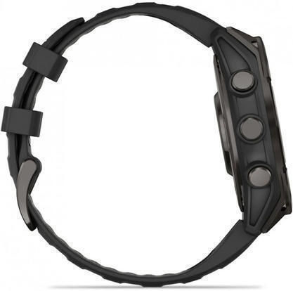 Garmin Fenix 8 Titanium 47mm Waterproof Smartwatch with Heart Rate Monitor (Sapphire, Carbon Grey Dlc Titanium With Black/pebble Grey Silicone Band) view 7