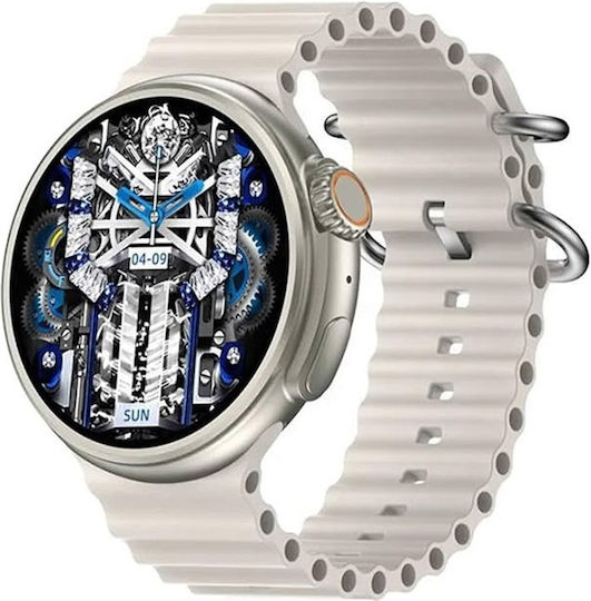 Z78 Ultra 49mm Smartwatch with Heart Rate Monitor (White)