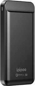 Ipipoo LP-26 Power Bank 10000mAh with 2 USB-A Ports and USB-C Port Quick Charge 3.0 Black vue 2