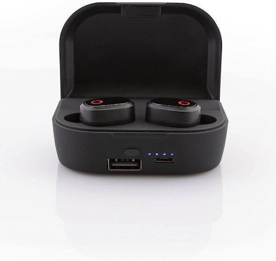 Sencor SEP 520BT In-ear Bluetooth Handsfree Earphones with Charging Case Black view 2