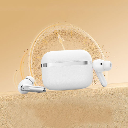 Devia ANC Ultra1 In-ear Bluetooth Handsfree Earphones with Charging Case White view 3