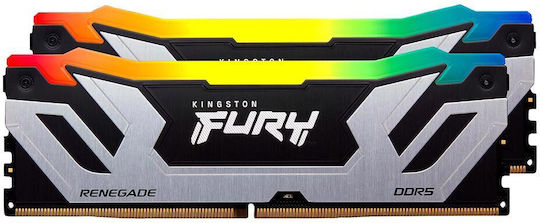 Kingston Fury Renegade RGB 48GB DDR5 RAM with 2 Modules (2x24GB) and 8400 Speed for Desktop (KF584CU40RSAK2-48)