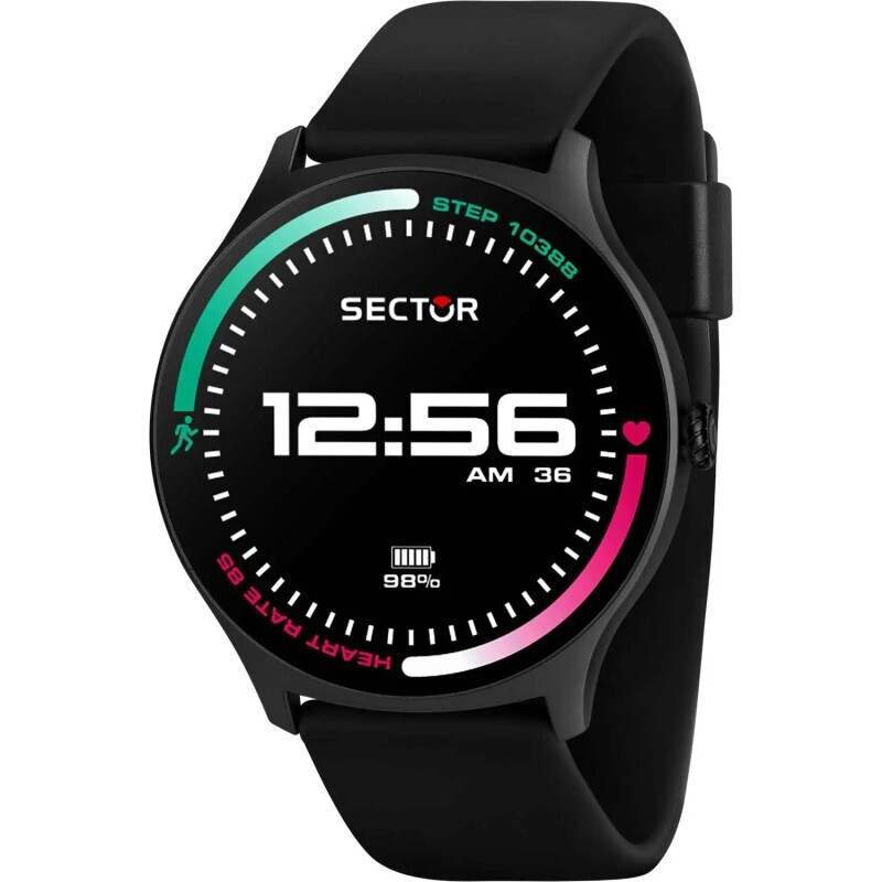 Sector S-06 51mm Smartwatch with Heart Rate Monitor (Black)