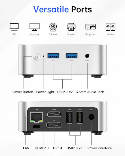 Acemagic Mini PC (N-Series N95/12GB DDR5/256GB SSD/W11 Pro) view 3