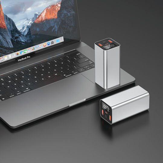 Voltres Power Bank 20000mAh 65W with 2 USB-A Ports and USB-C Power Delivery / Quick Charge 3.0 Silver view 5