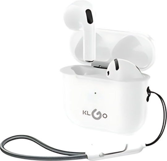 KLGO HK-48BL In-ear Bluetooth Handsfree Earphones with Charging Case White view 2