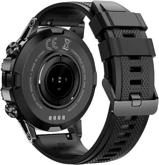 Aoke K52 Smartwatch with Heart Rate Monitor (Black) view 2