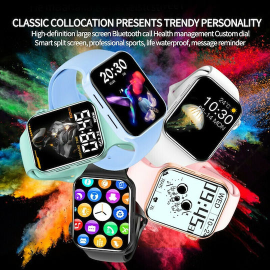 T100 Plus Smartwatch with Heart Rate Monitor (Black) view 3