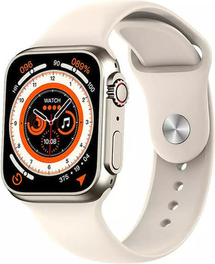 Microwear Z55 Ultra 45mm Smartwatch with Heart Rate Monitor (Beige)