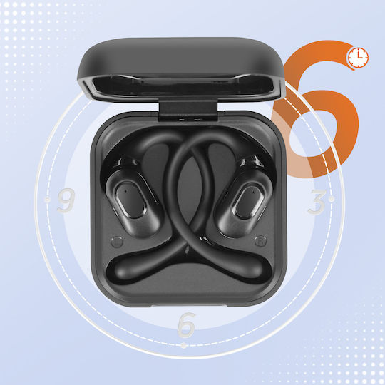 LinQ H700 Open Ear Bluetooth Handsfree Earphones with Charging Case Black vue 2