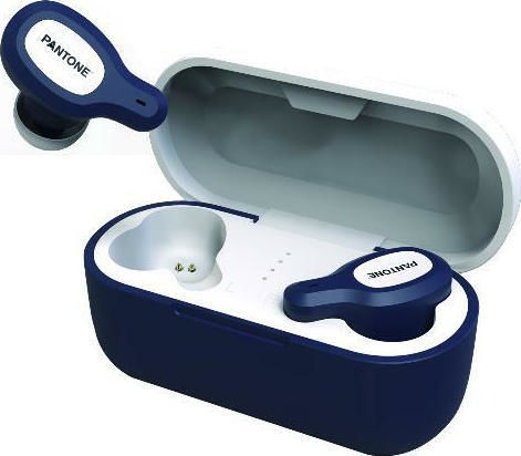Pantone In-ear Bluetooth Handsfree Earphones with Charging Case Blue view 1