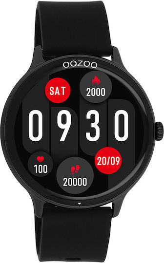 Oozoo Q00134 45mm Smartwatch with Heart Rate Monitor (Black) view 4