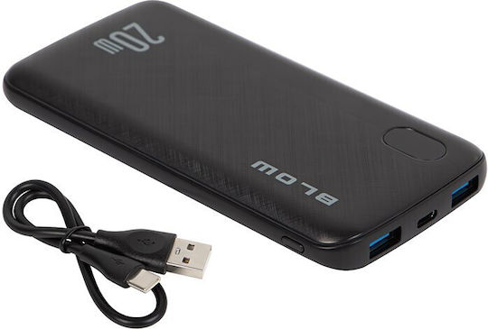 Blow PB10B Power Bank 10000mAh 20W with 2 USB-A Ports and USB-C Port Black view 2