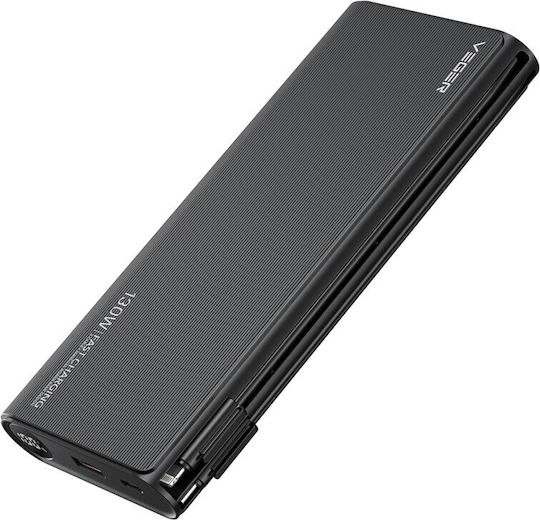 Veger TC130 Power Bank 25000mAh 130W with USB-A Port and USB-C Port Power Delivery Black