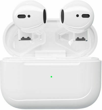 Pro 6s In-ear Bluetooth Handsfree Earphones with Charging Case White view 1