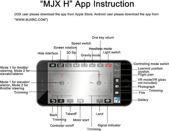 MjX R/C X916H Kids Mini Drone FPV with Camera and Controller, Compatible with Smartphone view 4