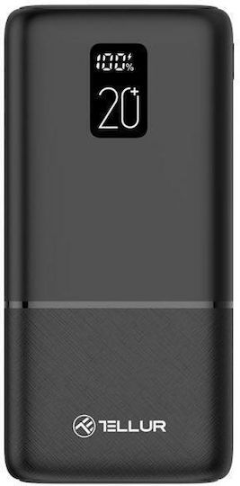 Tellur PD202 Power Bank 20000mAh 22.5W with 2 USB-A Ports and USB-C Port Power Delivery Black vista 3