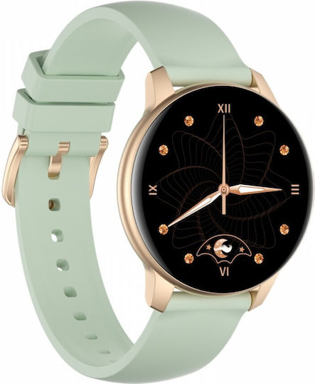 Oromed Active Pro 1 Aluminium Smartwatch with Heart Rate Monitor (Gold / Green) view 2