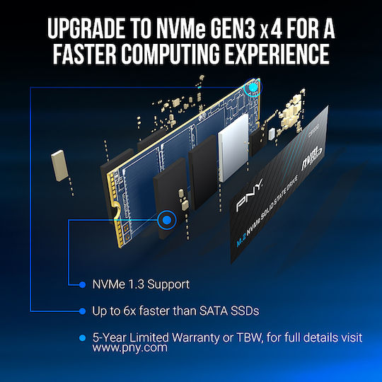 PNY CS1030 SSD 250GB M.2 Type with PCI Express 3.0 Connection M280CS1030-250-RB view 5